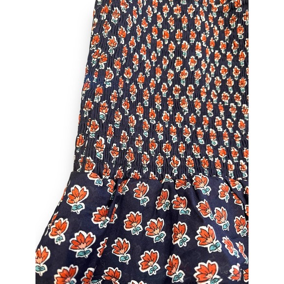 Chelsea & Violet Foulard Stamp Print Smocked Yoke Tiered Ruffle Mini Skirt | XL - Picture 6 of 11